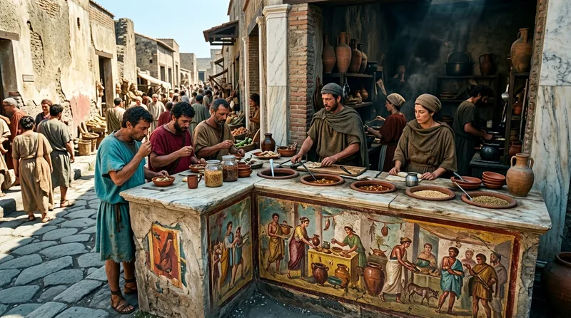 The Thermopolium Fresco Shows Fast Food Culture Thrived 2,000 Years Ago - Historical illustration