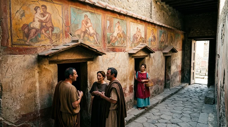 The Lupanare’s 12 Erotic Frescoes Advertised Services With Surprising Directness - Historical illustration
