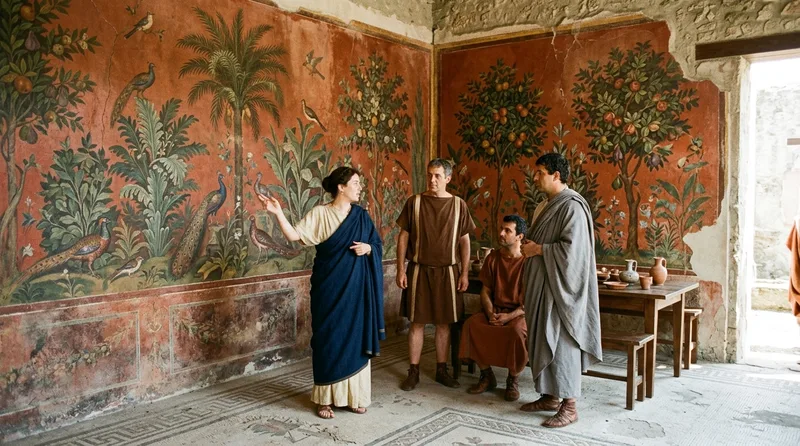 The House of the Golden Bracelet’s Garden Fresco Created an Illusory Paradise - Historical illustration