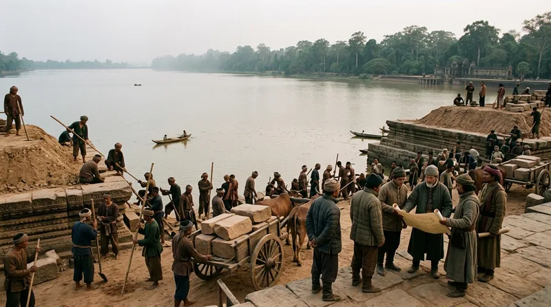 West Baray: The Reservoir That Held an Ocean - Historical illustration