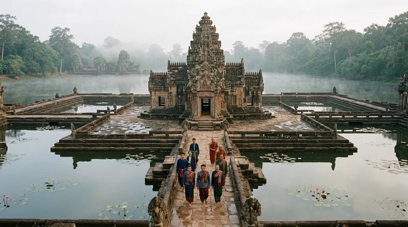Neak Pean: The Healing Waters of Architectural Genius - Historical illustration