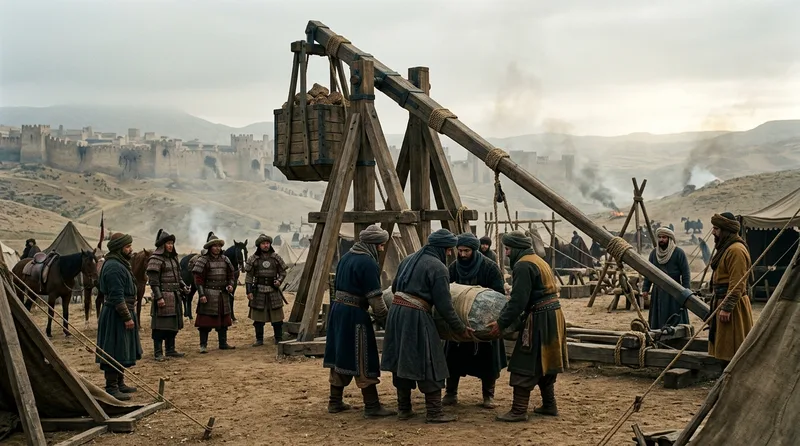 Counterweight Trebuchets: The Muslim Engineers’ Huihui Pao - Historical illustration