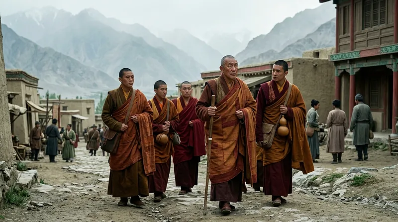 Khotan: Where Buddhist Monks Smuggled Silk Secrets in Walking Sticks - Historical illustration