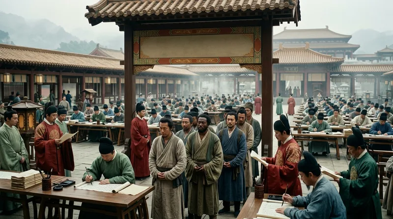 The Imperial Examination System Broke Aristocratic Monopoly on Power - Historical illustration