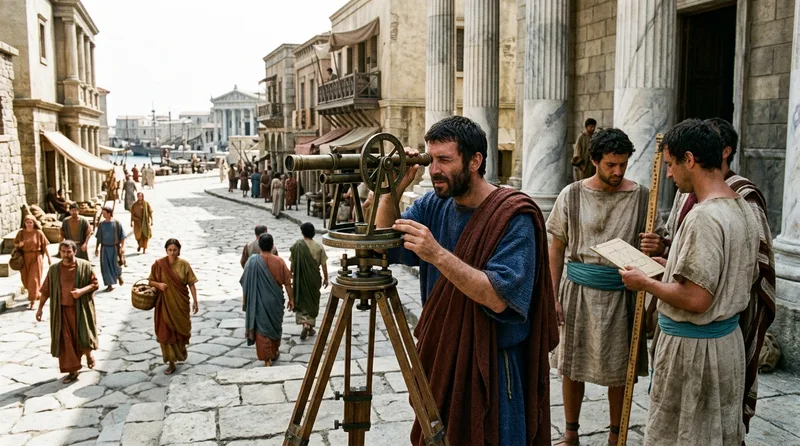 Dioptra: The Theodolite That Built Alexandria - Historical illustration