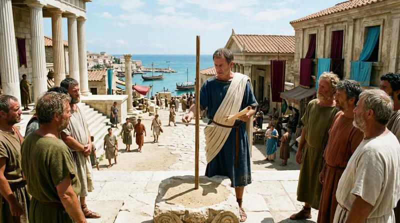 Eratosthenes’ Gnomon: The Stick That Measured Earth - Historical illustration