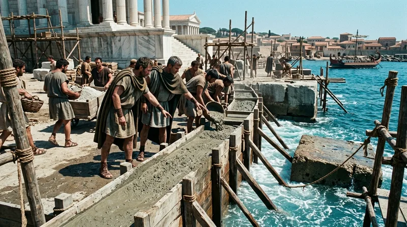 Seawater Concrete: The Mediterranean Mystery Formula - Historical illustration