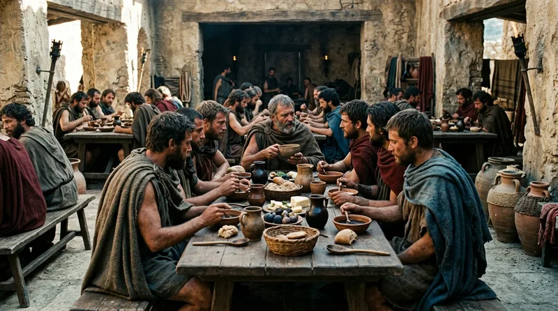 The Syssitia Requirement: Mandatory Communal Dining for Life - Historical illustration