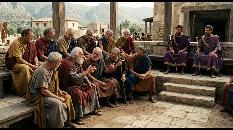 The Gerousia: Elder Council’s Life-and-Death Authority - Historical illustration