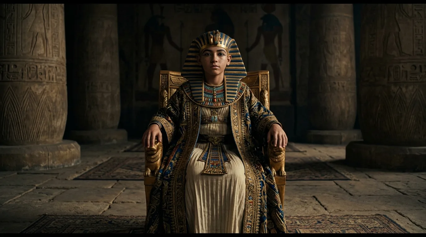 Tutankhamun: The Nine-Year-Old Golden Pharaoh - Historical illustration
