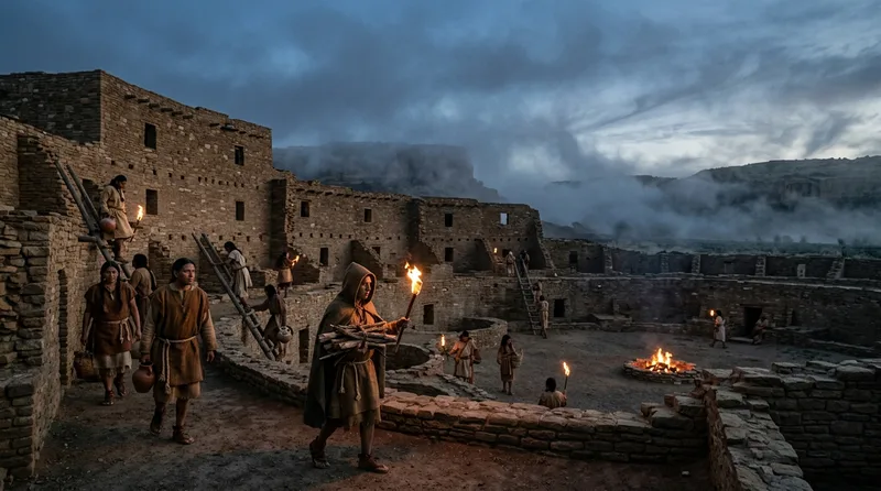 Ancestral Puebloans: Chaco Canyon’s Architects Who Vanished Into Desert - Historical illustration