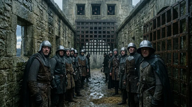Portcullis and Barbican Systems: The Trap Within the Gate - Historical illustration
