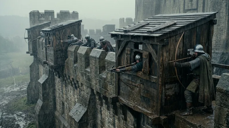 Crenellations and Hoardings: Modular Armor for Castle Walls - Historical illustration