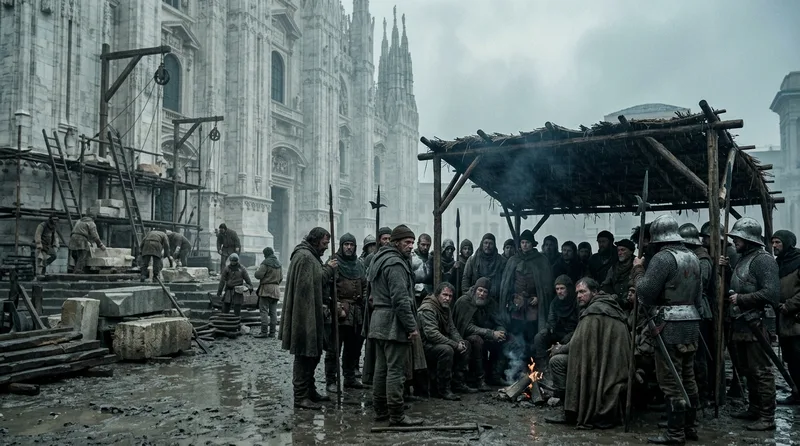 Milan Cathedral: 600 Years of Disputes and Bankruptcy - Historical illustration