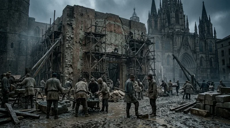 Barcelona Cathedral: The 500-Year Wait for a Facade - Historical illustration