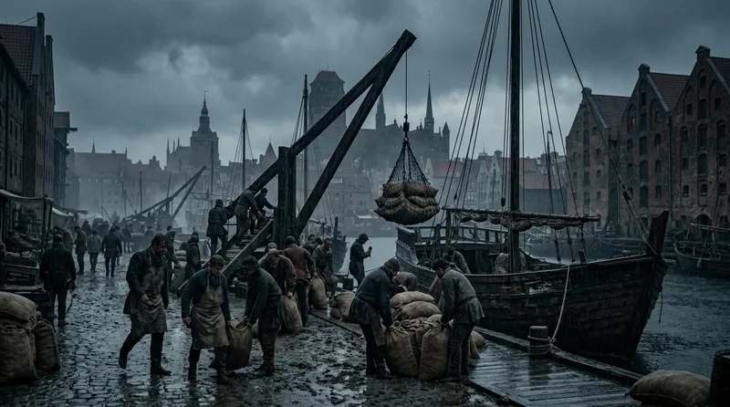 Danzig (Gdańsk) - The Grain That Fed Europe - Historical illustration