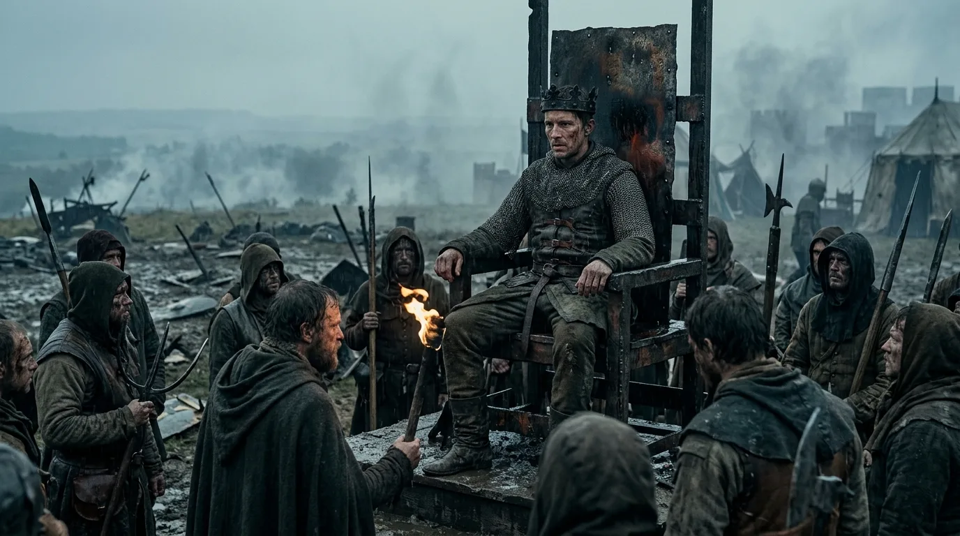 Hungarian Rebels Impaled Their Noble General on an Iron Throne - Historical illustration