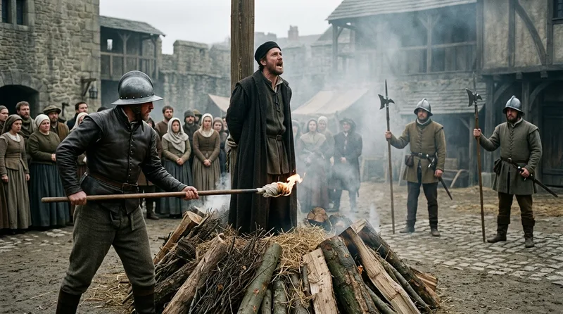 Burning at the Stake: The Standard Punishment for Heresy - Historical illustration