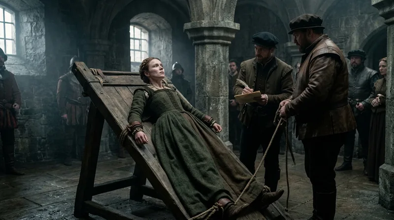 Anne Askew: The Noblewoman Racked Before Burning - Historical illustration