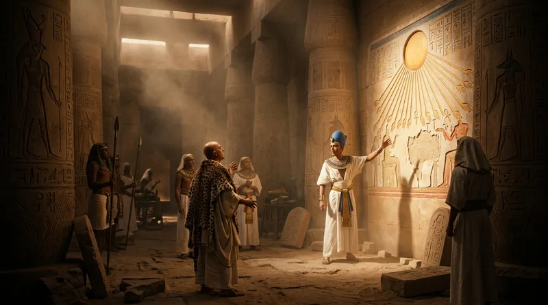 Akhenaten’s Solar Prophecy Triggers History’s First Religious Revolution - Historical illustration