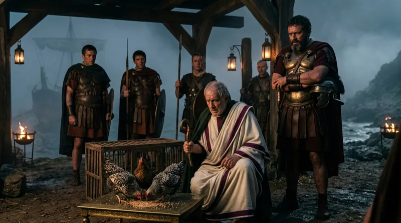 Roman Augury Saves Legions by Postponing Battles - Historical illustration